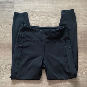 Pact Women’s Black High Waisted Organic Cotton Leggings with Side Pockets